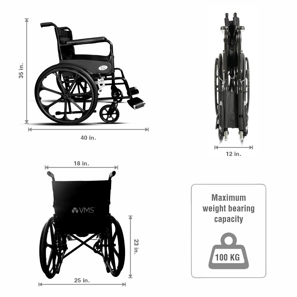 VMS Careline Foldable Commode Wheelchair DELUXE — image 7
